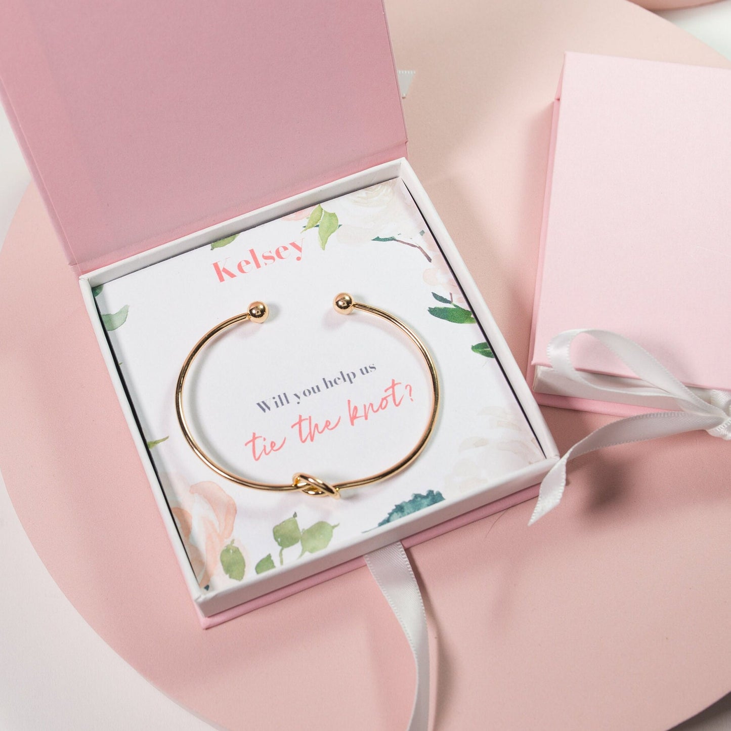 Knot bracelet bridesmaids bracelet bridal party gift flower Girl gift Junior bridesmaids bracelet jr. Bridesmaids gift knot bracelet