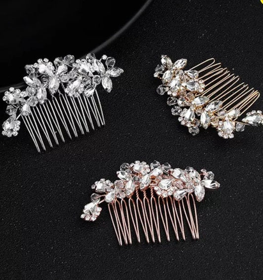 Vintage Crystal bridal hair comb silver hair accessories gold comb for brides wedding hair vine statement hair accessories for bride