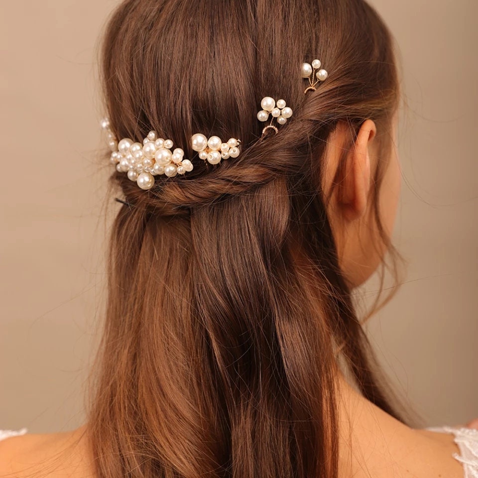 Pearl Hair Accessories - Bridal Pearl Comb Set