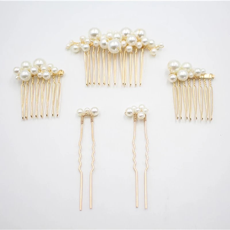 Pearl Hair Accessories - Bridal Pearl Comb Set