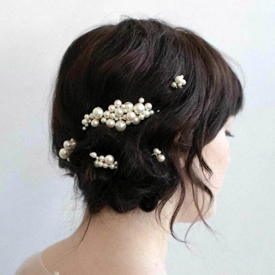 Pearl Hair Accessories - Bridal Pearl Comb Set