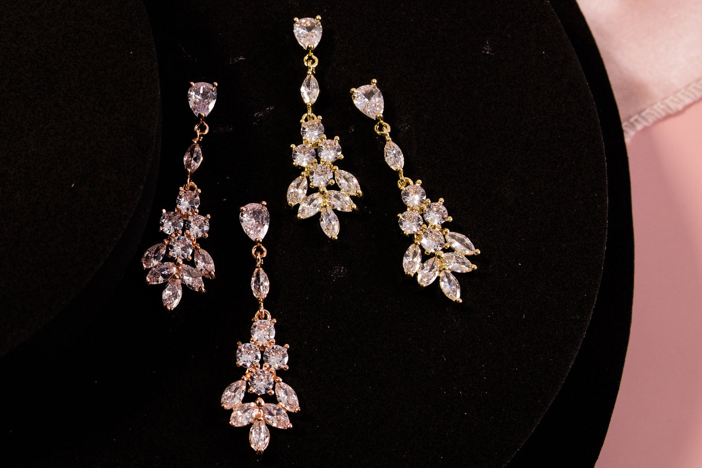 Long earrings statement earrings silver earrings teardrop jewelry Crystal jewelery for brides bridal earrings wedding earrings teardrop