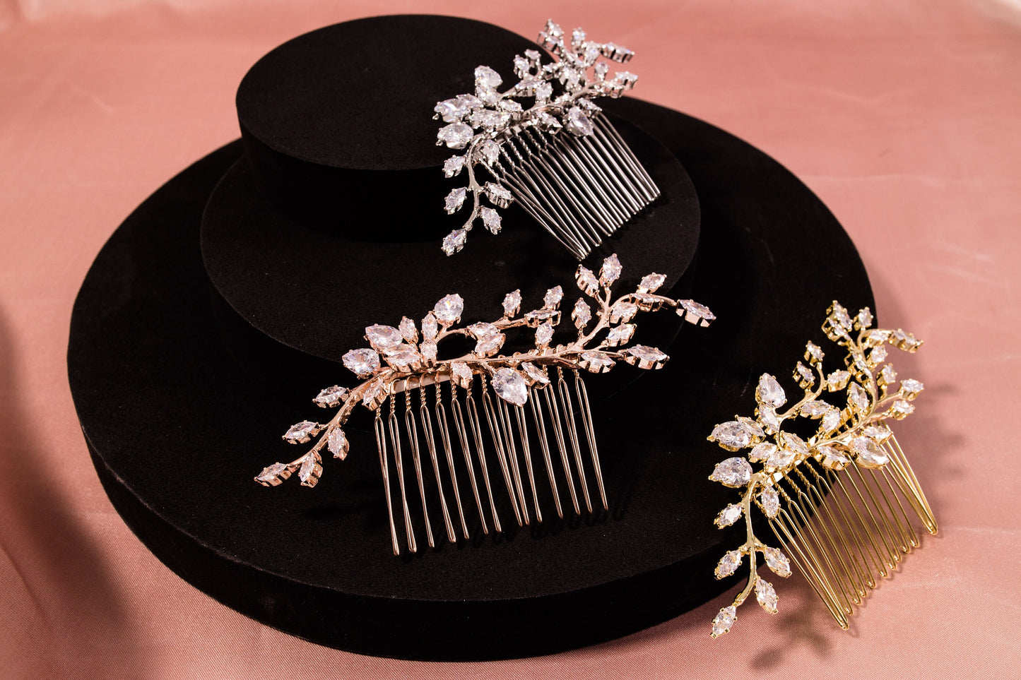Cz wedding comb