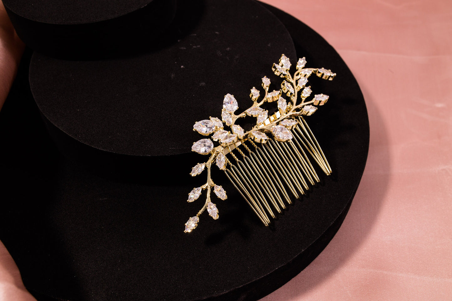 Cz wedding comb