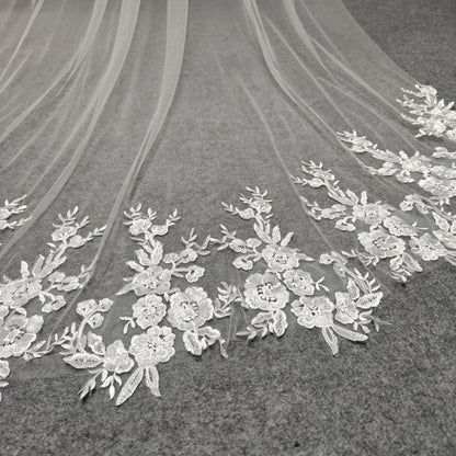 Cathedral floral veil