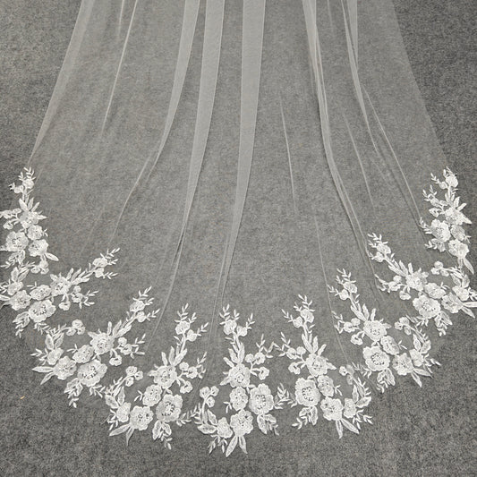 Cathedral floral veil