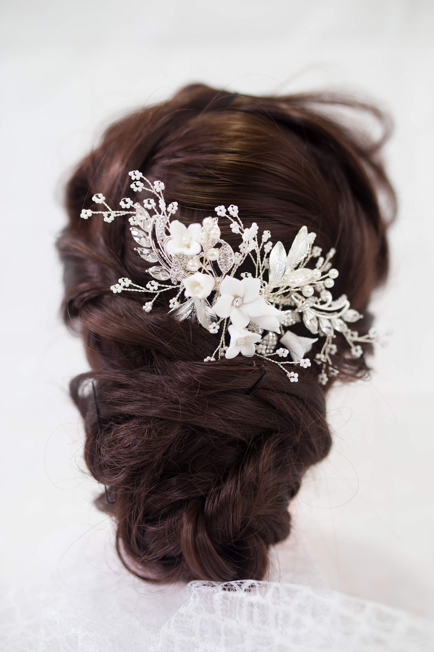 Bridal hair comb bridal accessories wedding comb Bridal hair comb rose gold Bridal accessories silver flower wedding hair comb Hair Piece