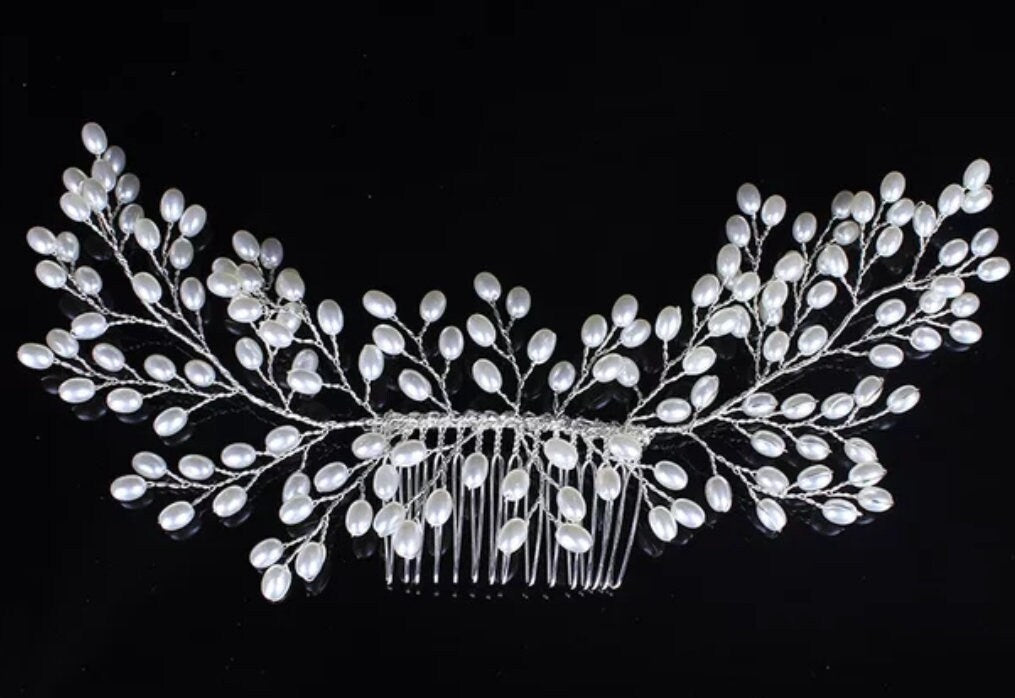 pearl hair comb bridal wedding pearl hair comb wedding hairpiece wedding hair accessories bridal hair accessories