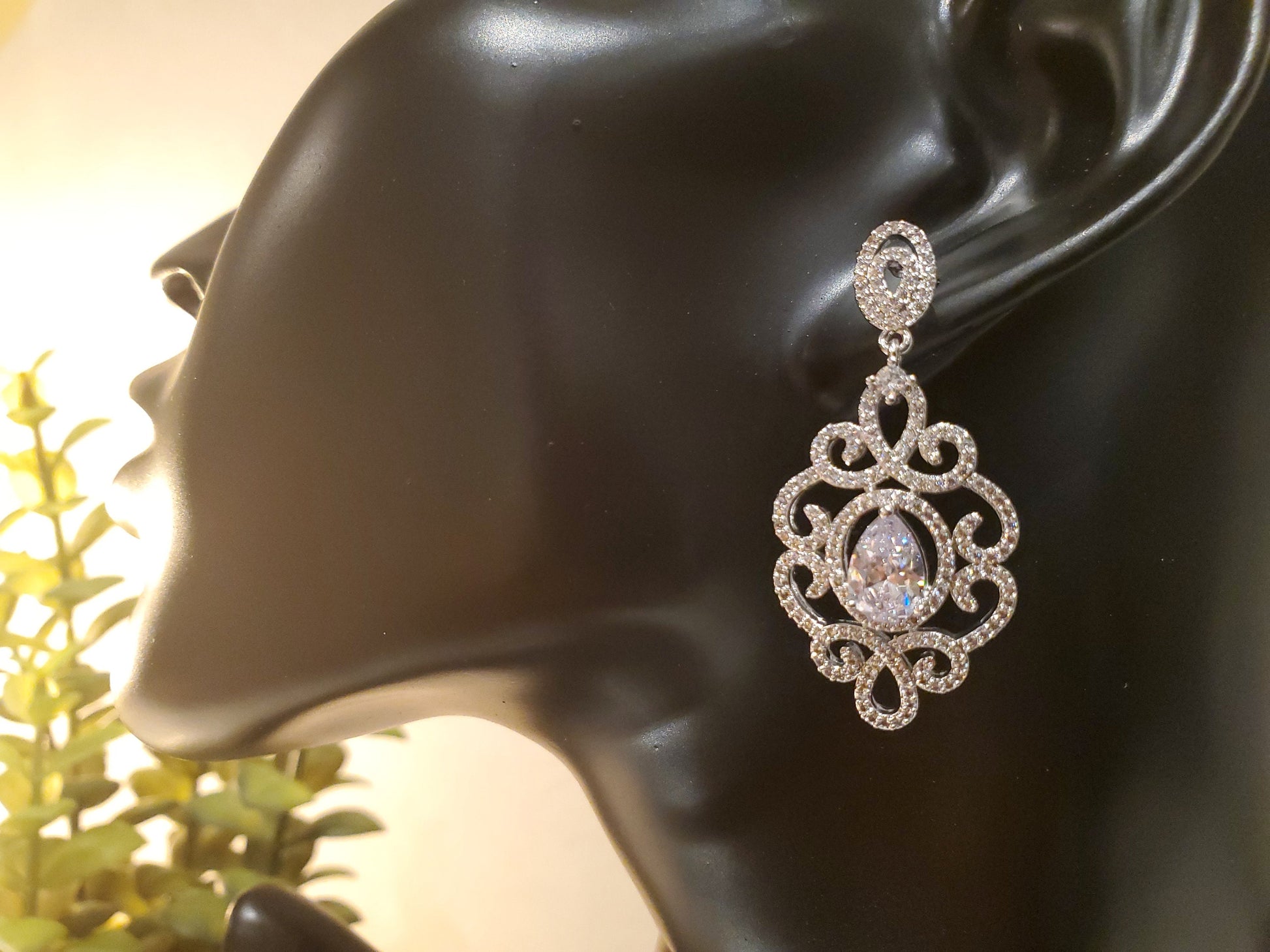 Vintage earrings crystal Drop Chandelier bridal Earrings For Brides Wedding Earrings Bridal Jewelry Earrings Crystal Drop Earrings