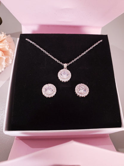 Bridal stud earrings silver diamond stud earrings Round bridal earrings minimalist bridesmaids gift bridesmaids jewelry
