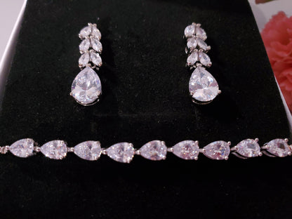 Silver Earrings crystal Bridal Squad gift Rehearsal dinner thank you gift bridesmaid jewelry bridal party gift Silver Earring hen party gift