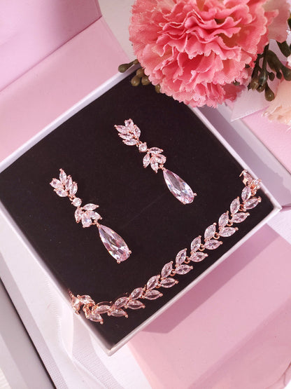 Wedding necklace set silver bridal jewelry bridal necklace crystal wedding jewelry wedding accessories bridal necklace set zirconia