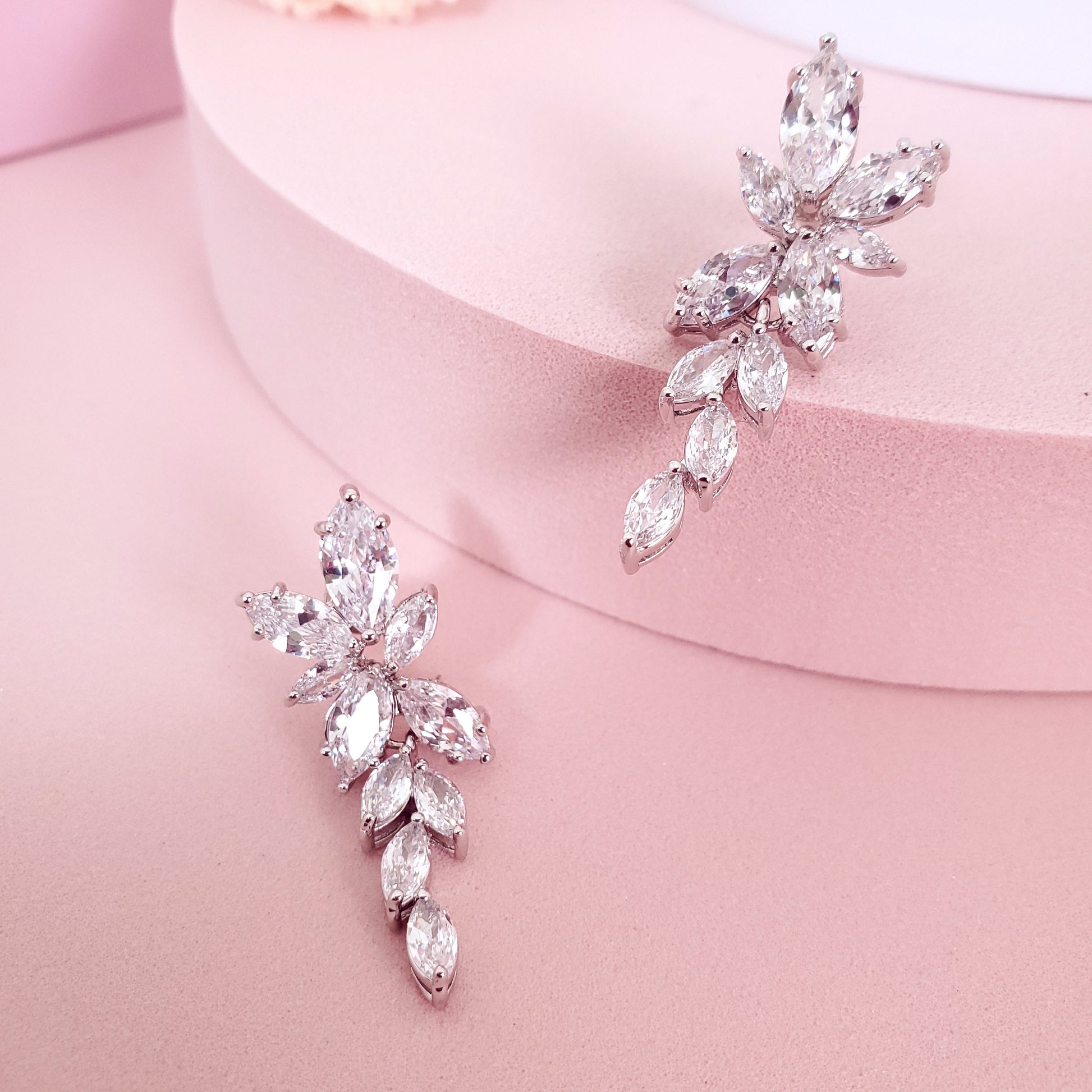 Bridal Necklace and Earring set wedding Jewellery leaf necklace for brides bridal accessories statement necklace with earrings silver