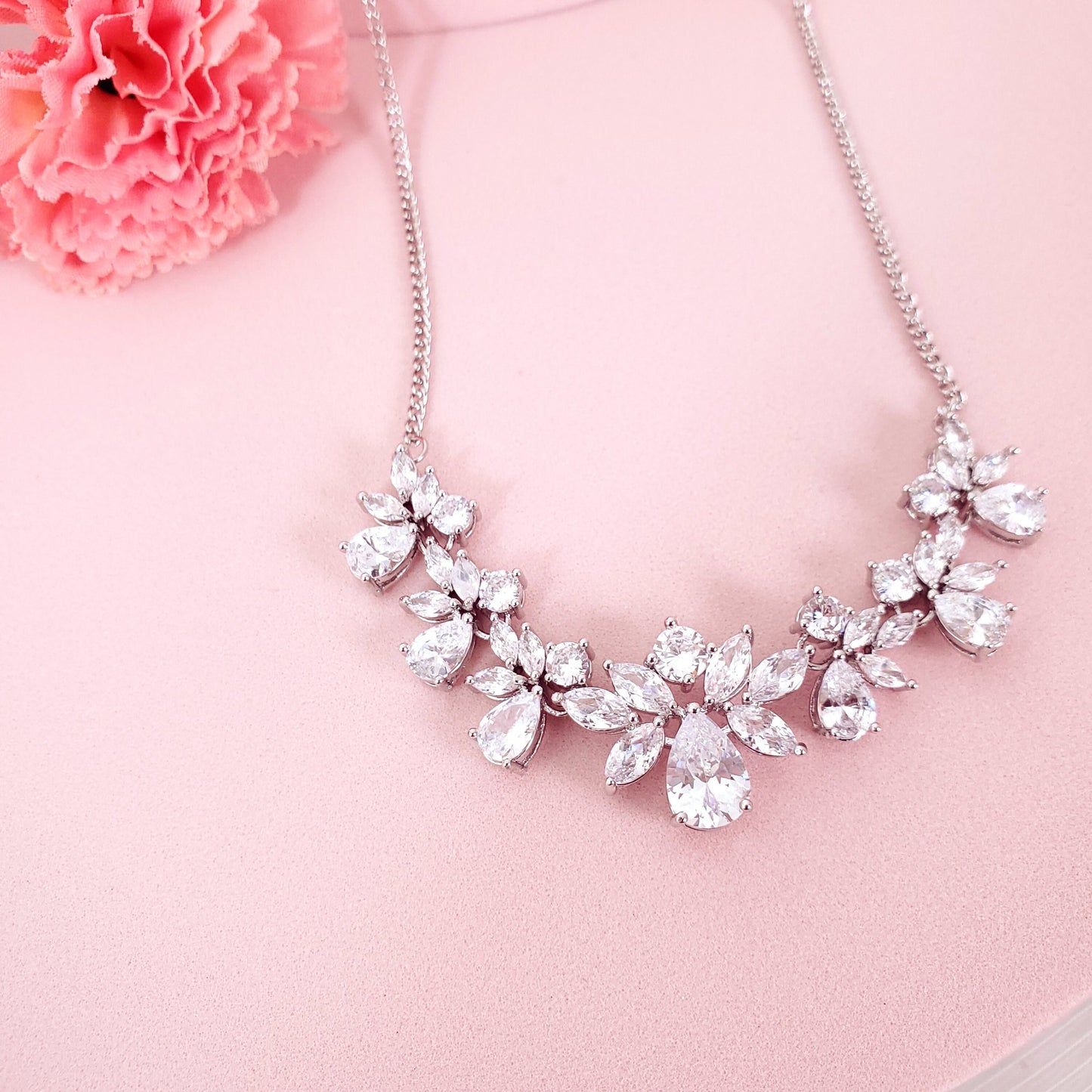 Bridal jewelry set wedding jewelry bridal accessories bridal necklace wedding necklace bridal earrings wedding earrings silver