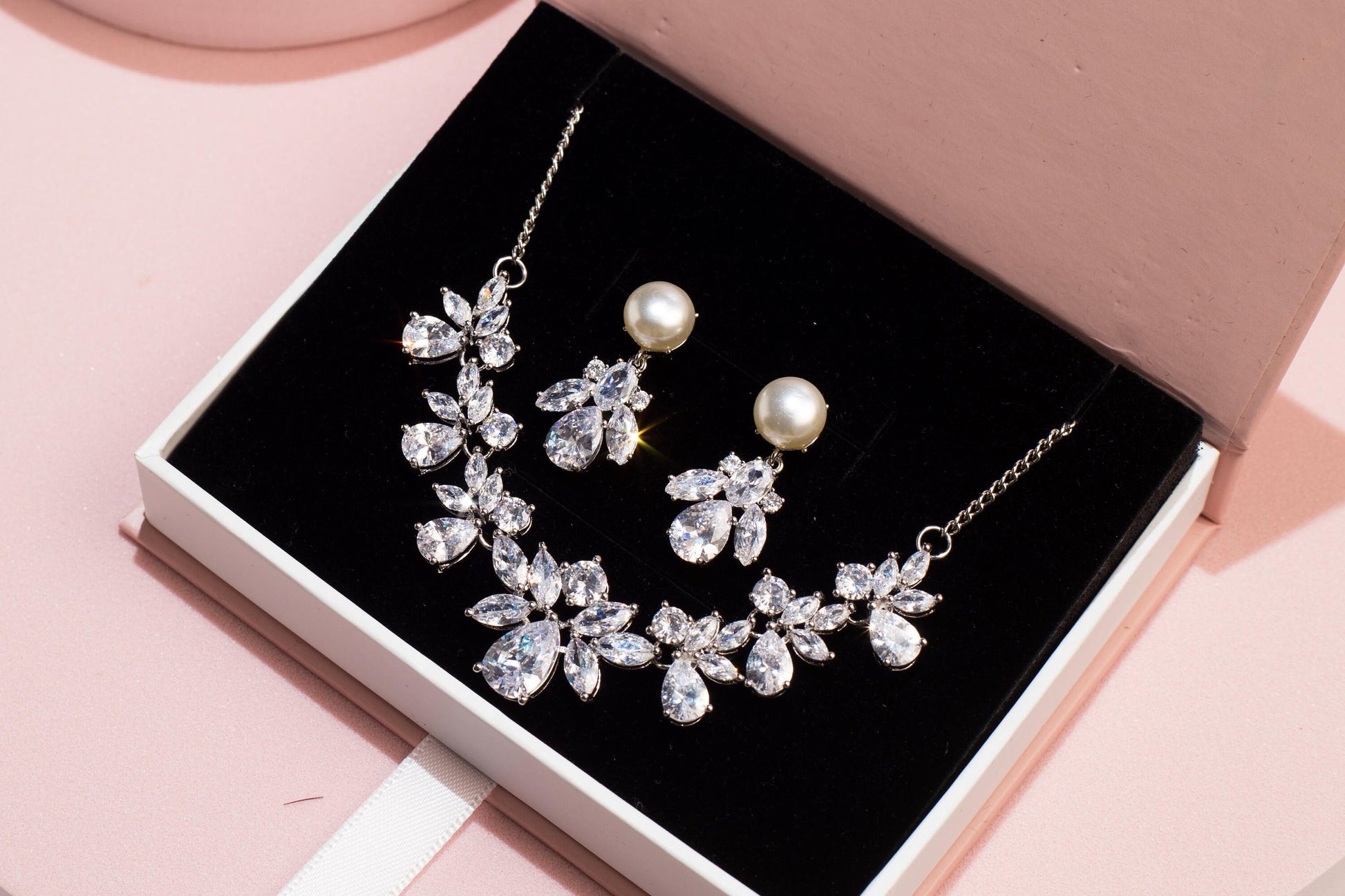 Bridal jewelry set wedding jewelry bridal accessories bridal necklace wedding necklace bridal earrings wedding earrings silver