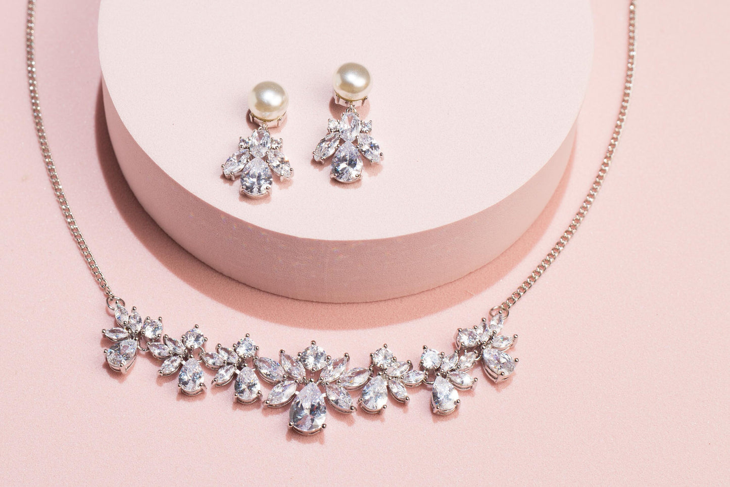 Bridal jewelry set wedding jewelry bridal accessories bridal necklace wedding necklace bridal earrings wedding earrings silver