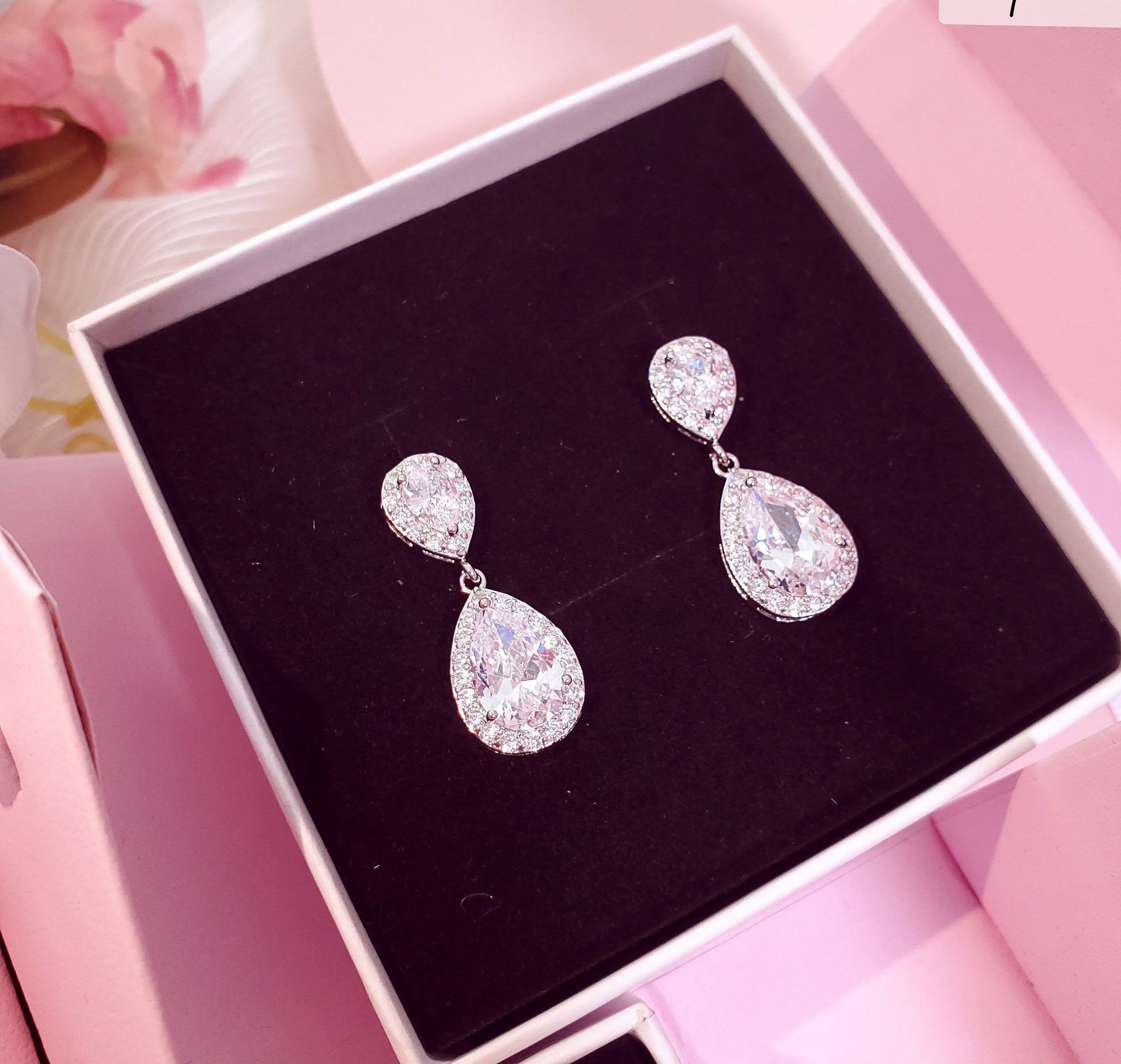 Bridesmaids gift jewelry set personalized silver bridesmaid proposal earring bridal party gift maid of honor gift bridal jewelry gift her