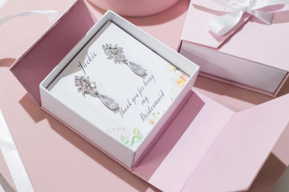 Bridesmaid Proposal jewelry Box Bridesmaid Gift Bridesmaid Proposal earrings Bachelorette Party Favour Thank you for being my bridesmaid