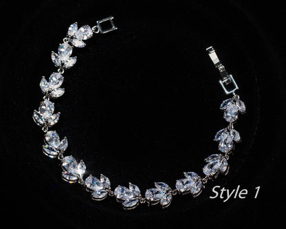 Bridal Necklace and long dainty Earring set wedding jewelry for brides bridal accessories wedding jewelry set