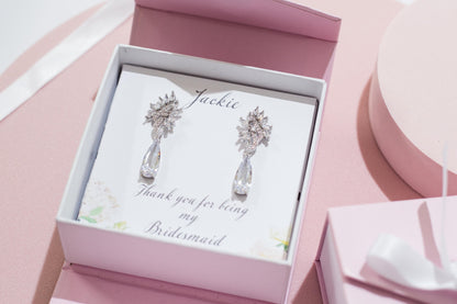 Bridesmaid Proposal jewelry Box Bridesmaid Gift Bridesmaid Proposal earrings Bachelorette Party Favour Thank you for being my bridesmaid