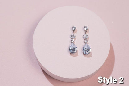 Wedding necklace Bridal jewelry set for brides silver bridal necklace sets bridal earrings set bridal accessories for wedding