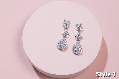 Wedding necklace Bridal jewelry set for brides silver bridal necklace sets bridal earrings set bridal accessories for wedding