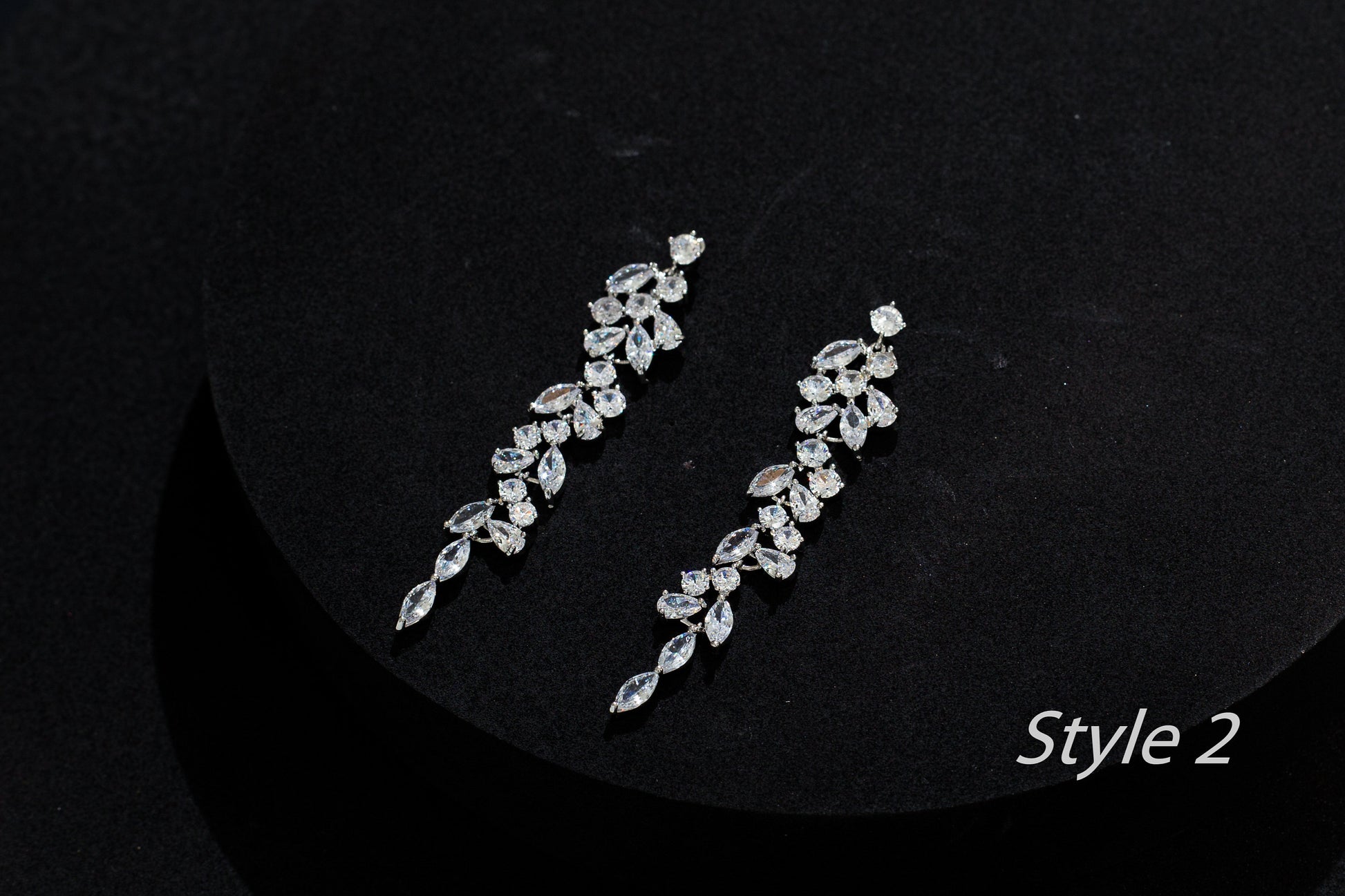 Bride necklace silver Wedding Jewelry bridal necklace and earrings set bridal Jewelry Set, zirconia necklace for Bride