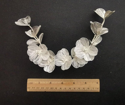 Big flower bridal hair comb Wedding Hair Comb large floral headpiece white flower Bridal comb boho bridal hair accessories bridal hairpiece