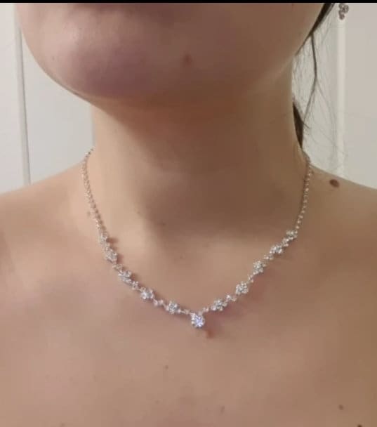 Crystal Necklace simple bridal Necklace Set prom necklace prom jewelry wedding jewelry set bridal necklace