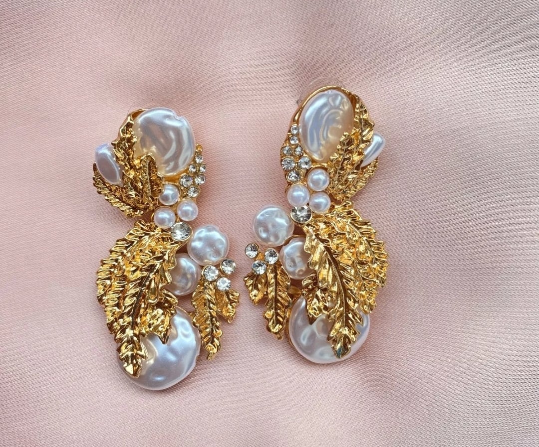 Pearl Wedding Earrings 2022 wedding earrings baroque trendy bridal earrings Statement Wedding Earrings bohemian wedding earrings