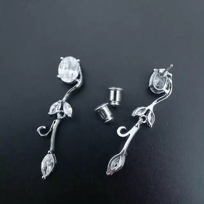 Simple bridal Necklace Set wedding jewelry wedding necklace floral wedding necklace minimalist necklace set vine jewelry