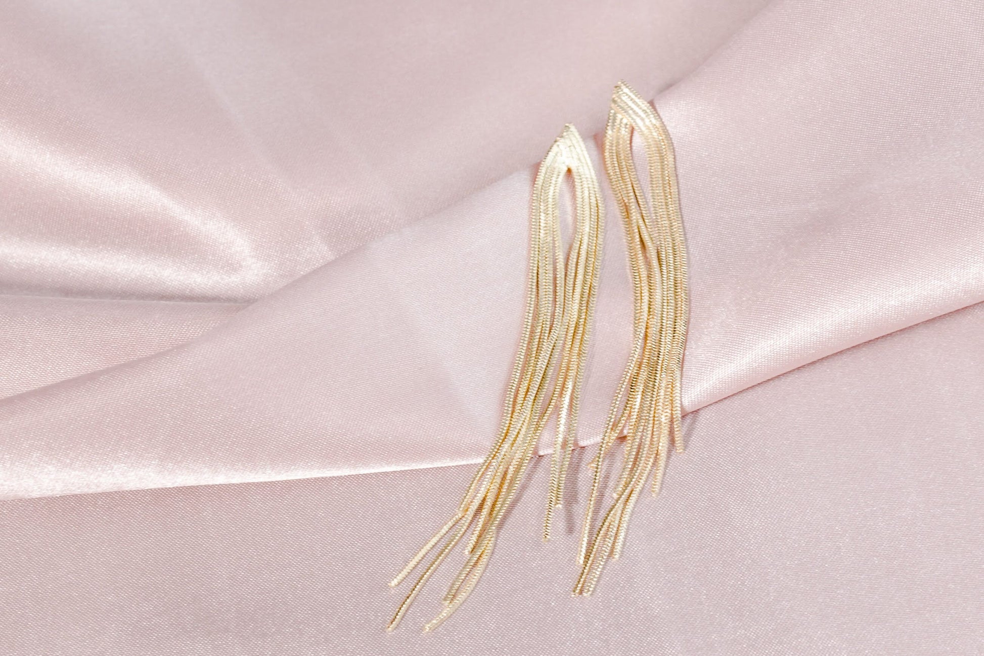 Gold tassel earrings gold tassel fringe earrings bridal Tassel earrings statement earring for wedding