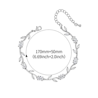 Simple bridal Necklace Set wedding jewelry wedding necklace floral wedding necklace minimalist necklace set vine jewelry