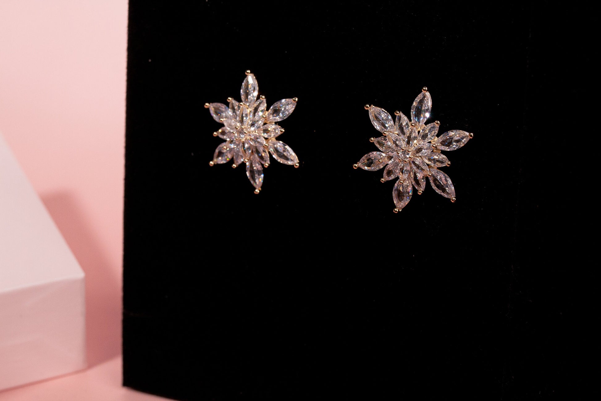 Zirconia diamond stud earrings vintage wedding stud earrings cz stud earrings bridal stud earrings silver stud star studded earring