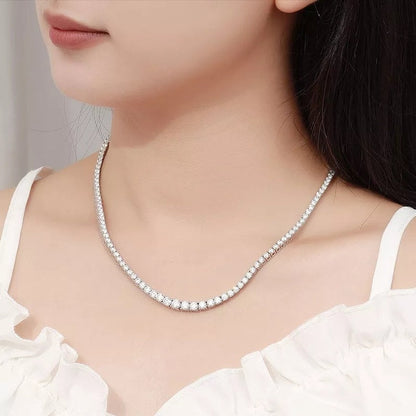 Moissanite necklace lab s925 diamond necklace diamond jewelry moissanite tennis necklace 18k plated necklace with moissanite stones