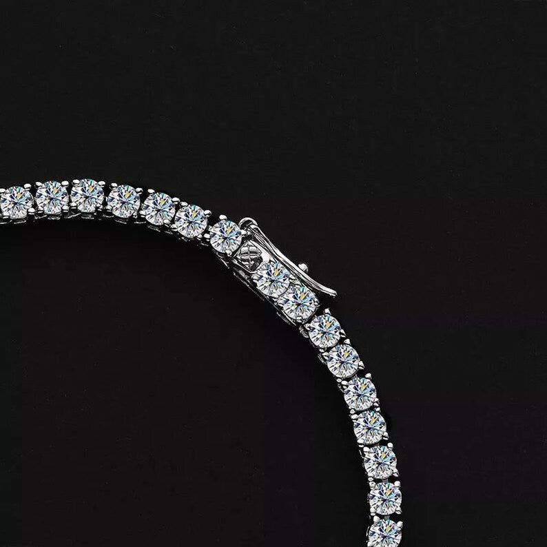 Moissanite necklace lab s925 diamond necklace diamond jewelry moissanite tennis necklace 18k plated necklace with moissanite stones
