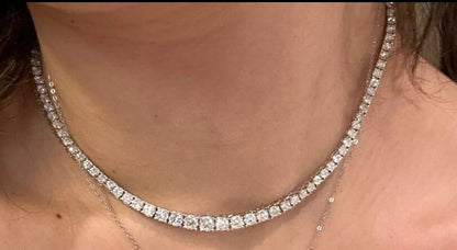 Moissanite necklace lab s925 diamond necklace diamond jewelry moissanite tennis necklace 18k plated necklace with moissanite stones