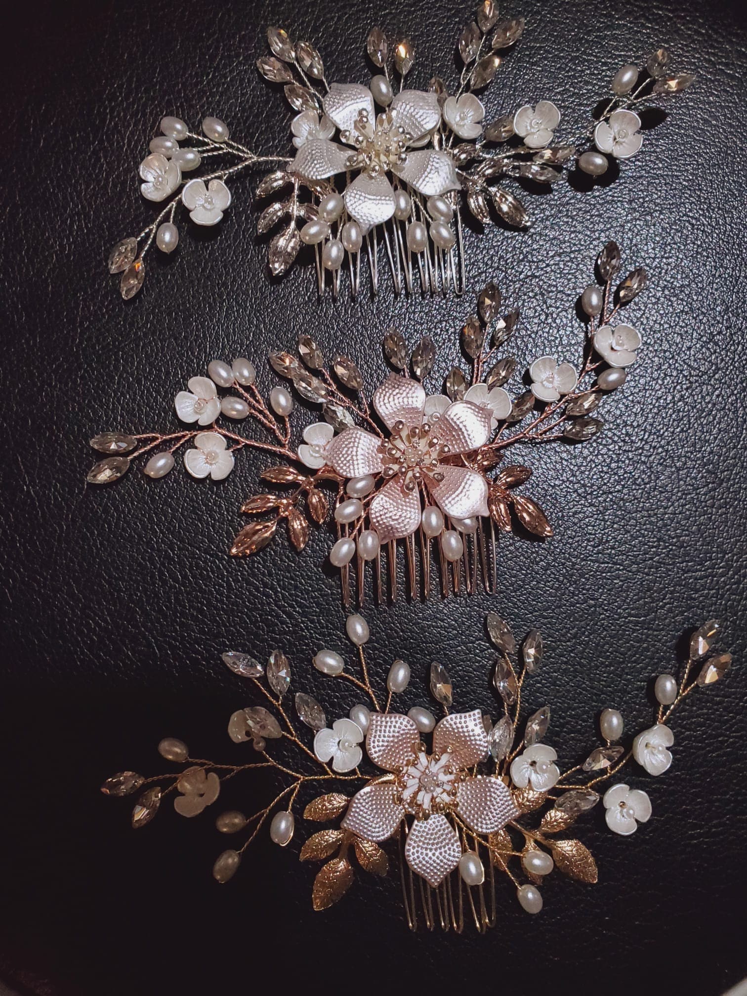 Bridal hair comb rose gold wedding hair wedding hair comb flower comb rose gold, wedding hair accessories, bridal hair accessories