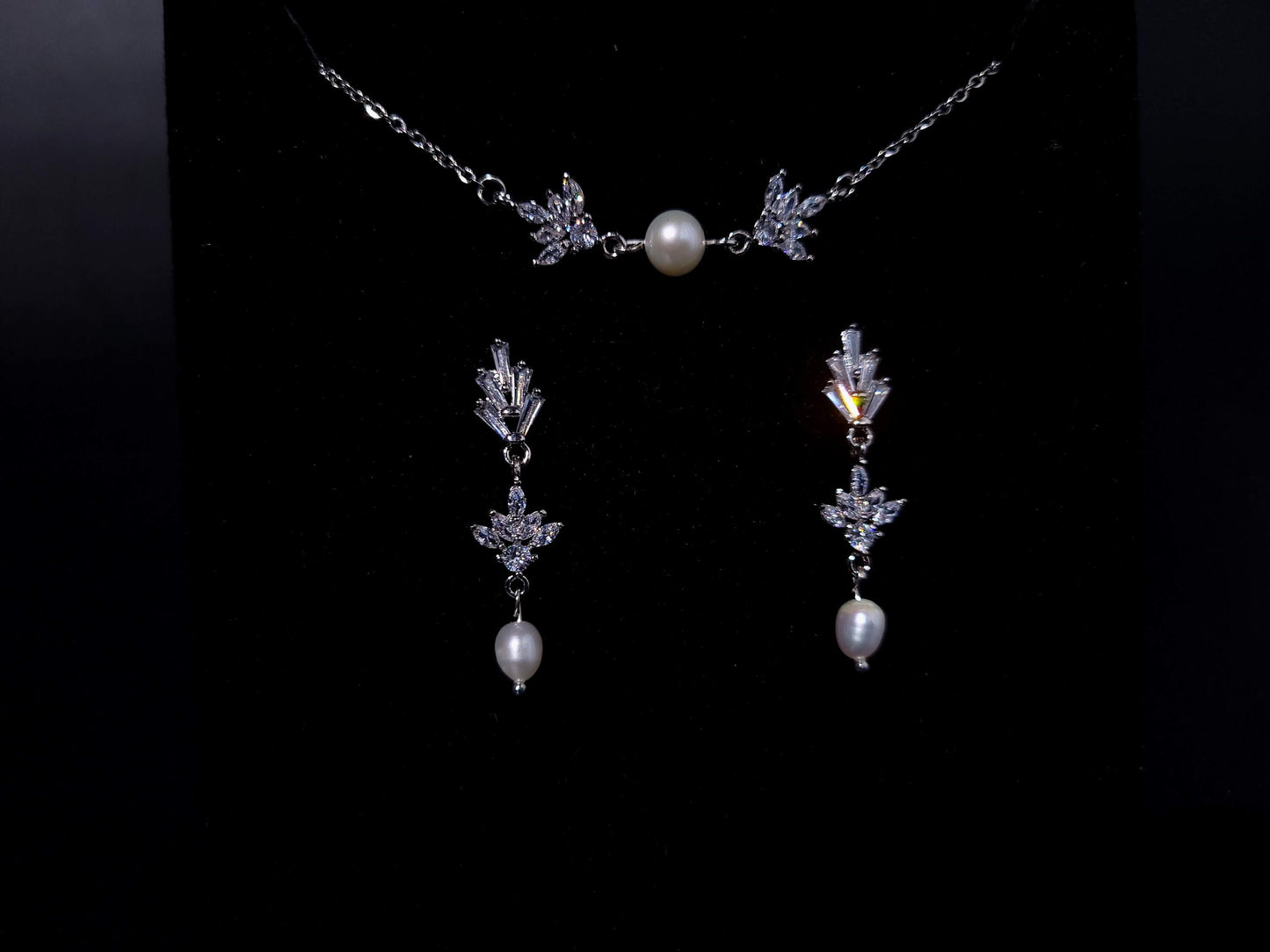 Fan earrings wedding FreshwaterPearl Earrings Bridal Jewelry Statement Earrings fan earring custom bridal jewelry