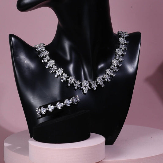 Bridal Necklace and earrings Wedding Earrings jewellery set for brides crystal jewelry bridal earrings wedding necklace