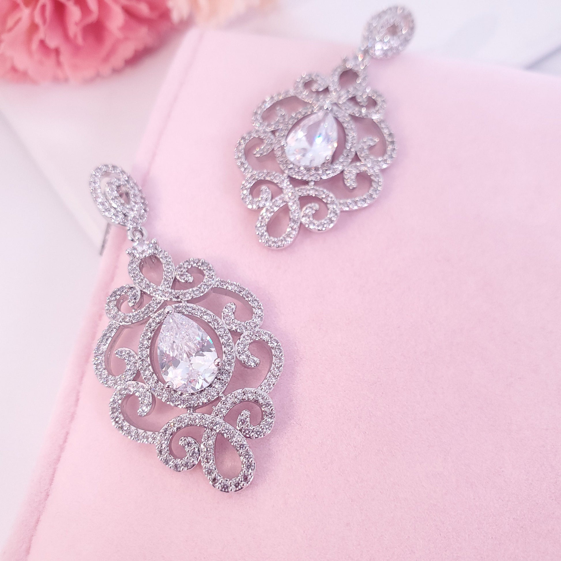 Vintage earrings crystal Drop Chandelier bridal Earrings For Brides Wedding Earrings Bridal Jewelry Earrings Crystal Drop Earrings