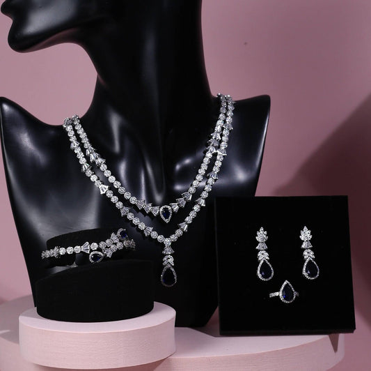 Bridal Necklace set double strand Necklace luxury statement Necklace