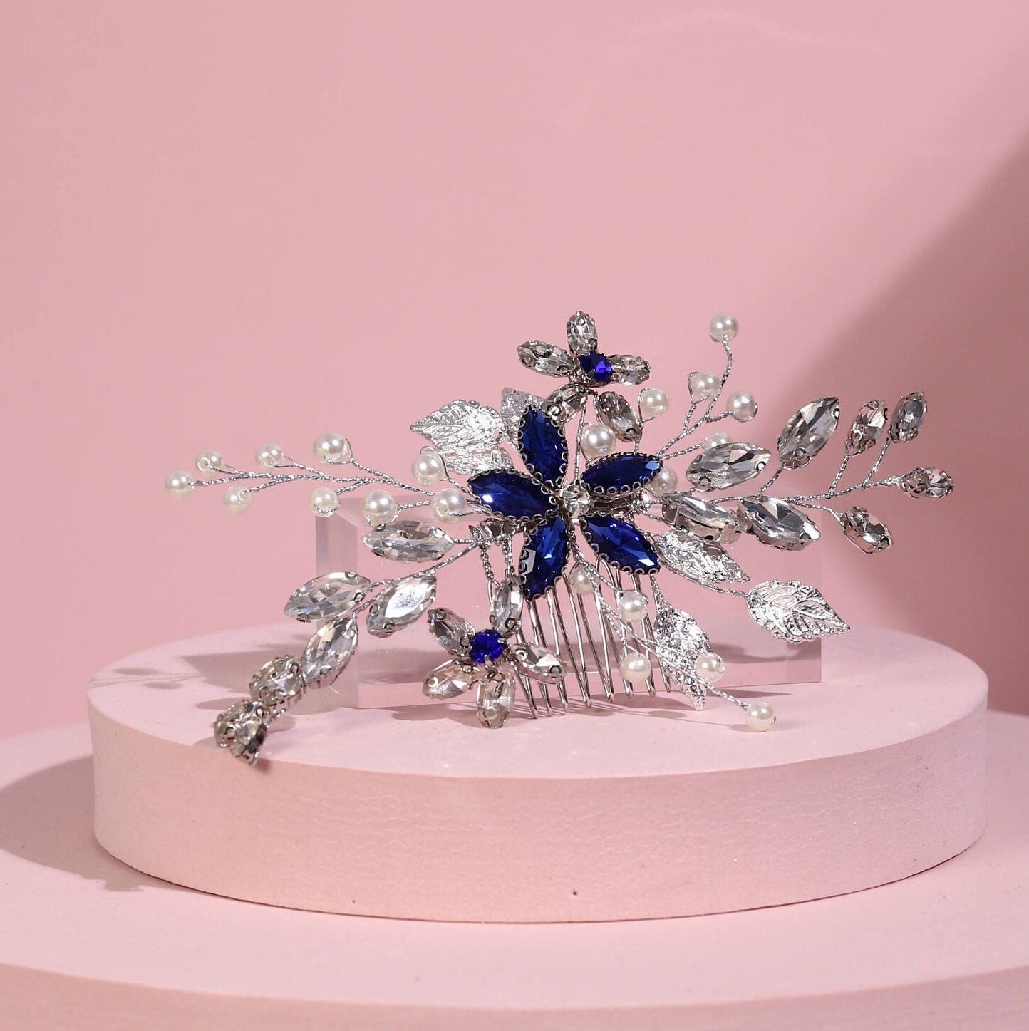 Blue bridal hair comb Something blue hair comb Sapphire blue Crystal hair comb Royal blue bridal hair comb wedding hair Accessories