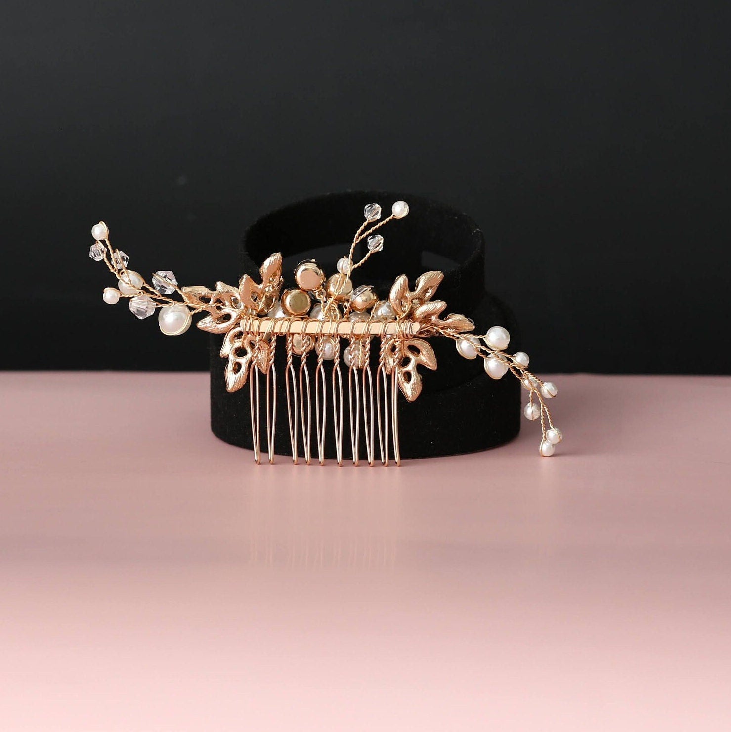 Bridal hair comb silver hair comb wedding hairpiece bridal headpiece small bridal hair accessory