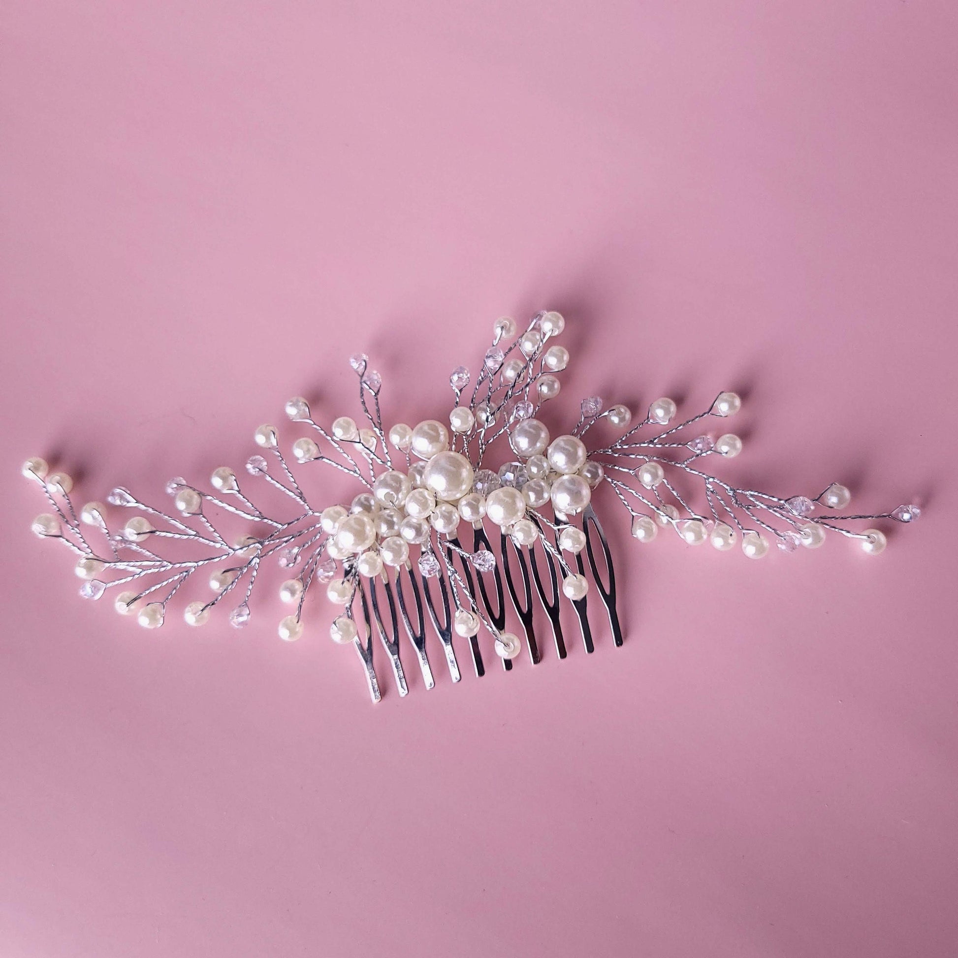 Bridal hair comb,pearl bridal hair piece bridal hair accessories bridal headpiece bridal headband wedding hairpieces wedding hair comb, hair