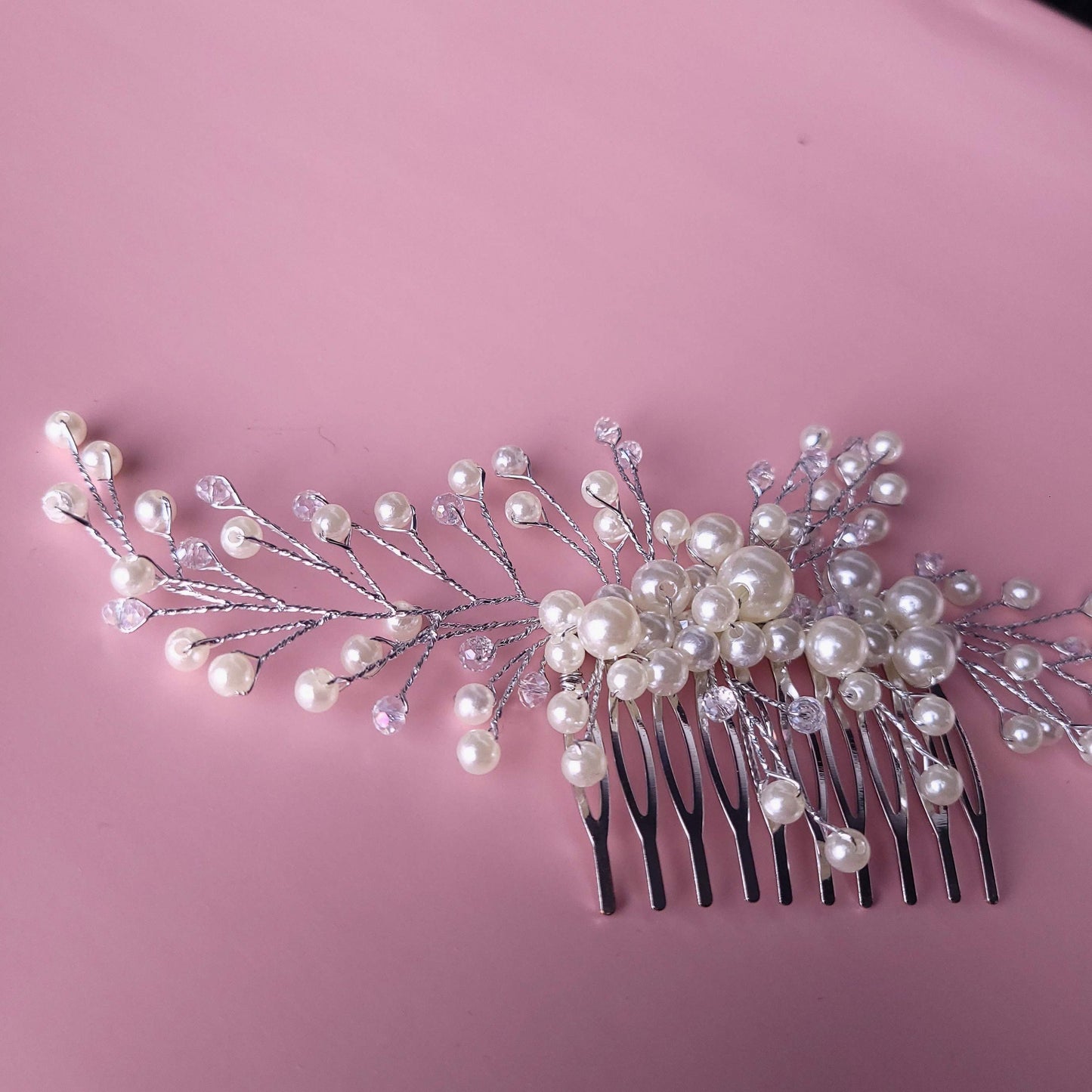 Bridal hair comb,pearl bridal hair piece bridal hair accessories bridal headpiece bridal headband wedding hairpieces wedding hair comb, hair