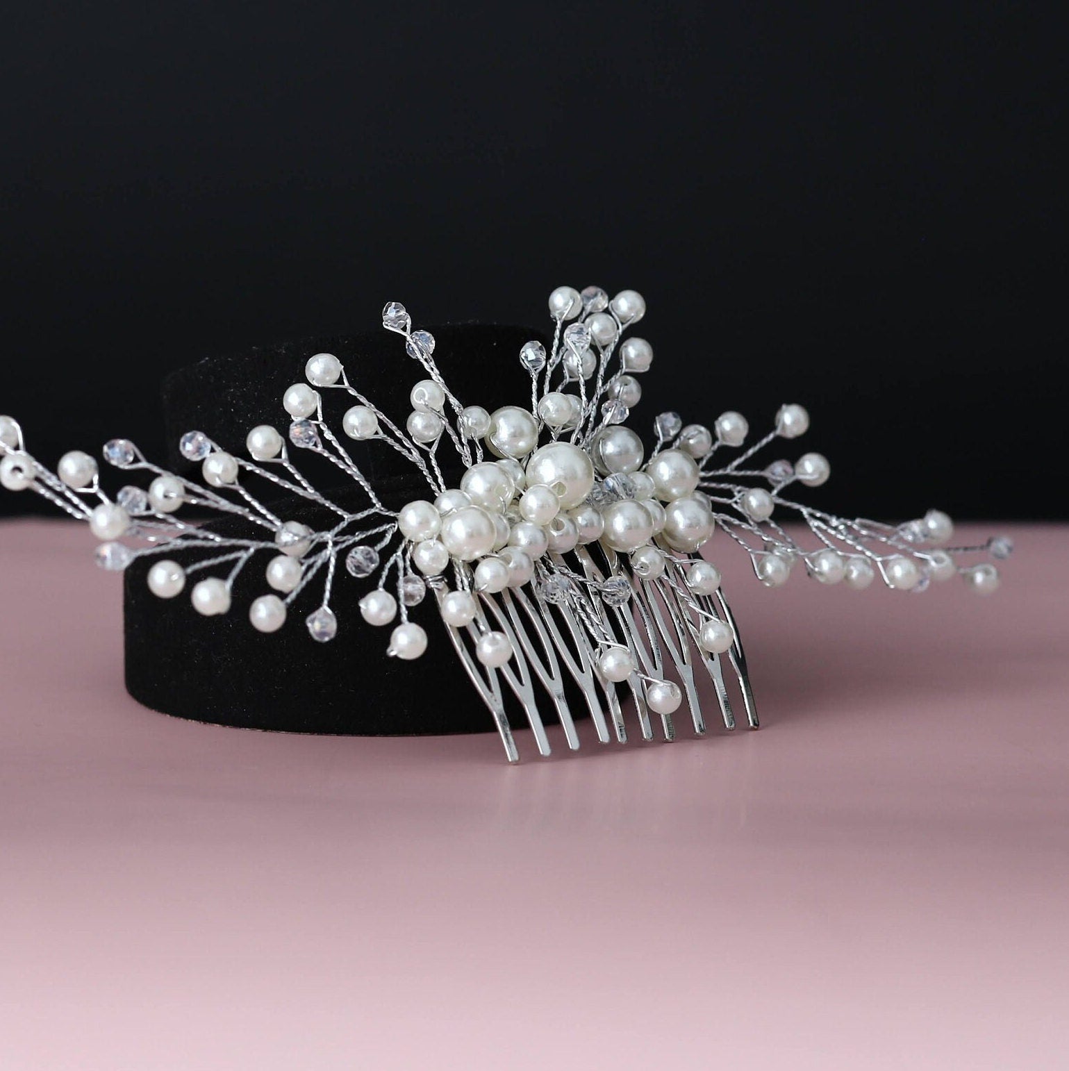 Bridal hair comb,pearl bridal hair piece bridal hair accessories bridal headpiece bridal headband wedding hairpieces wedding hair comb, hair