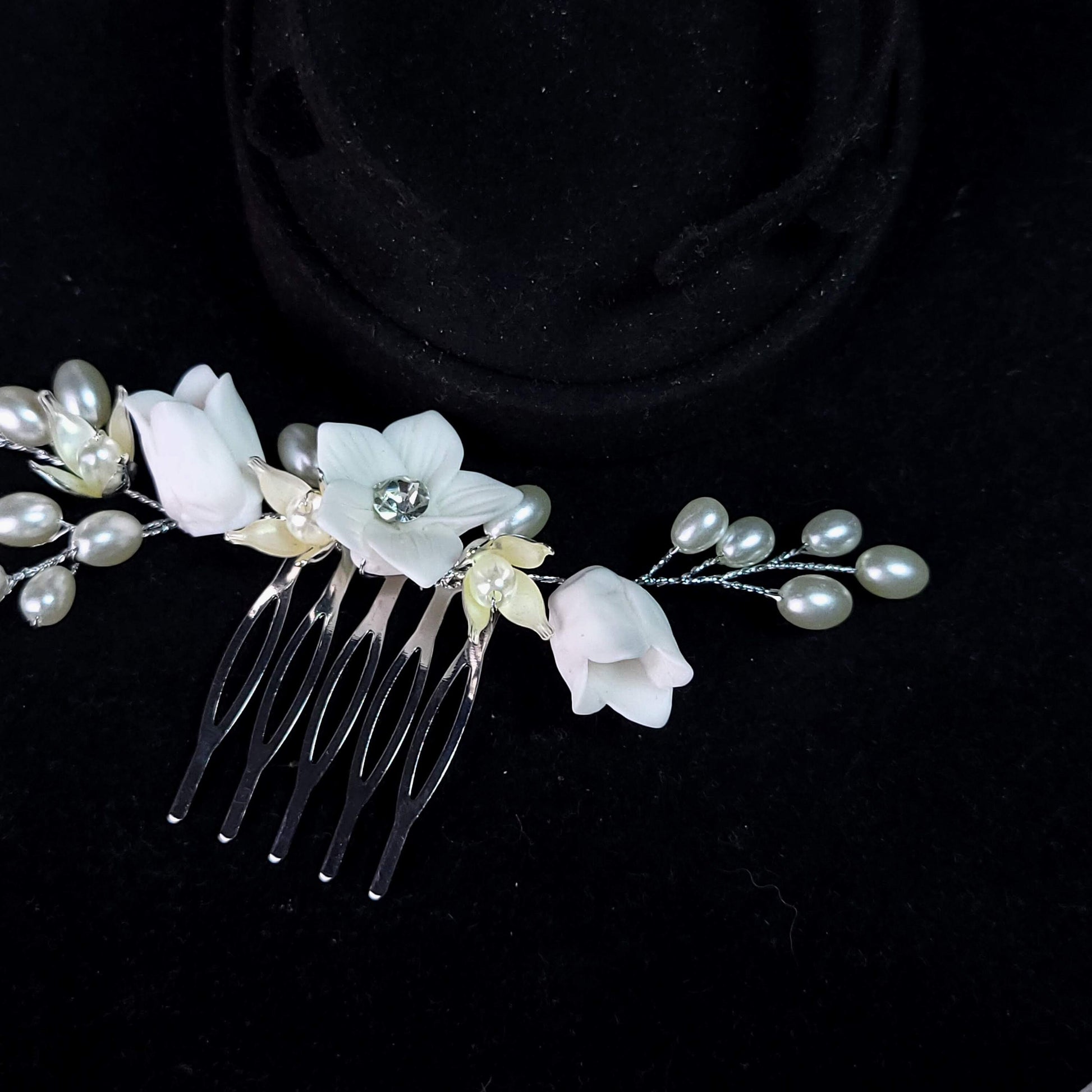 Floral comb small flower comb wedding comb hair accessories bridal hair accessory with flower