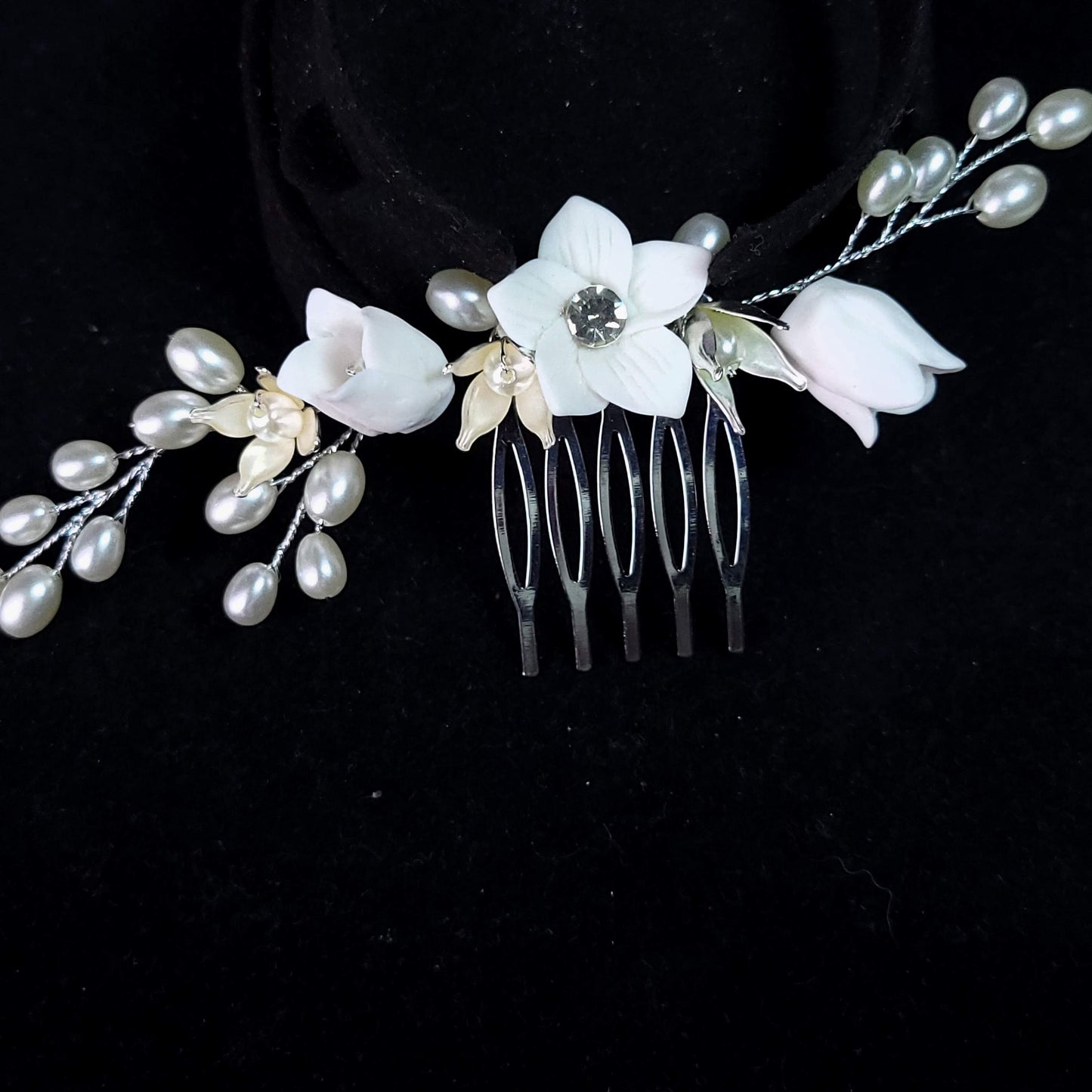 Floral comb small flower comb wedding comb hair accessories bridal hair accessory with flower