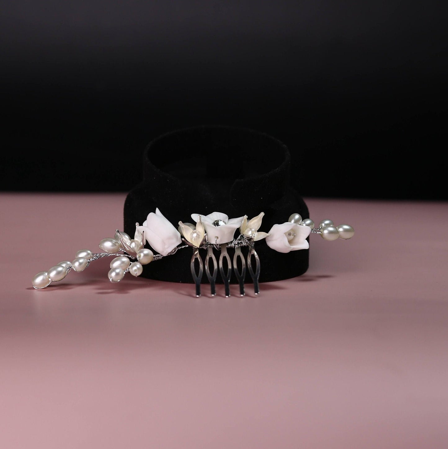 Floral comb small flower comb wedding comb hair accessories bridal hair accessory with flower